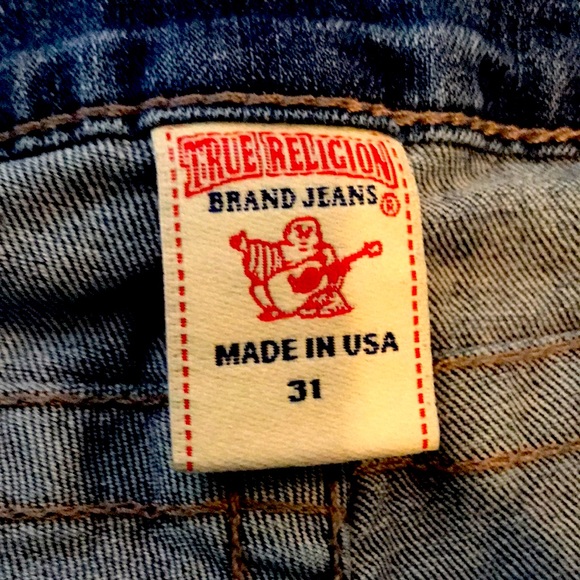 TRUE RELIGION JEANS 31 WOMEN GREAT CONDITION BLUE TRUE RELIGION SYMBOL - Picture 5 of 13